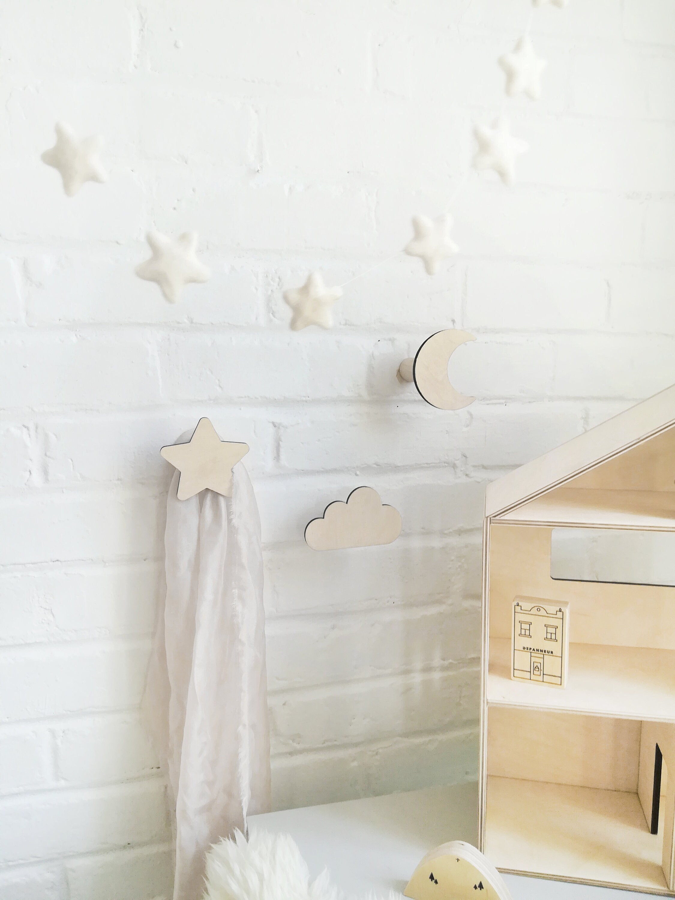 Boho Wall Hooks Hooks for Wall Kids Wall Hooks Baby Boy Room Decorations Moon Wall Hooks Wall Hooks Wall Hooks for Kidsroom Etsy