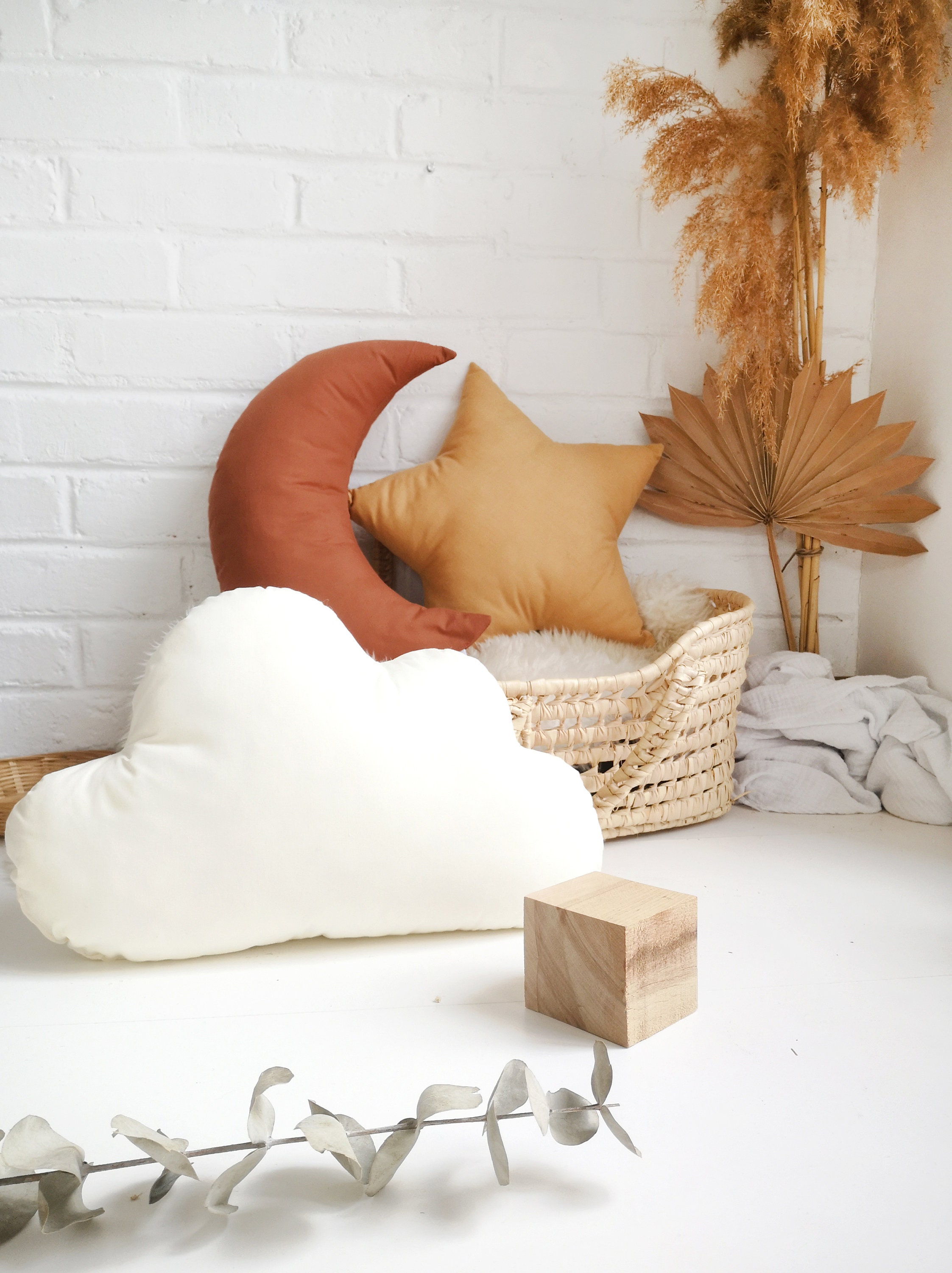 Happy Cloud Pillow, Newborn Pillow, Baby Pillow, Baby Room Decor