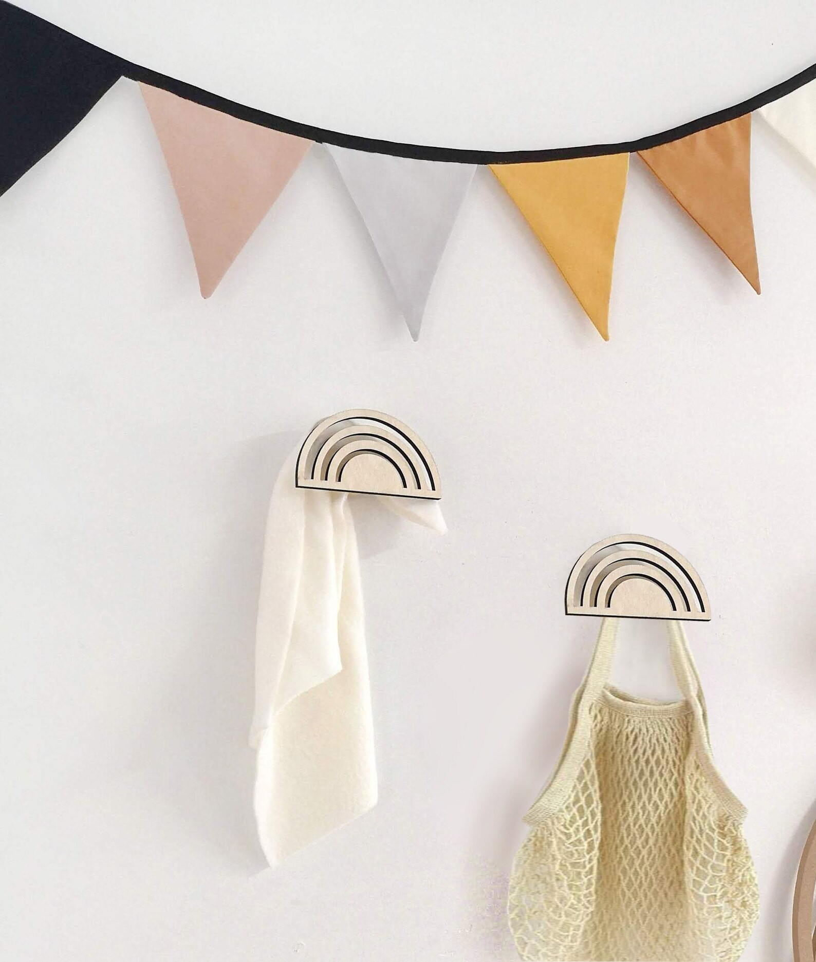 Rainbow Nursery Wall Hooks Wall Hook for Kids Room Star Wall Etsy