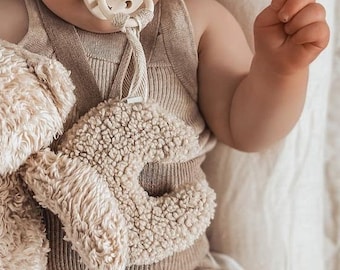 Attache tétine lune sherpa, Accroche tétine doudou lune, Doudou attache tétine lune, Doudou accroche tétine lune, Attache sucette lune