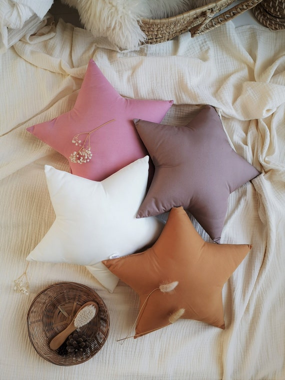 Cuscino stella rosa, cuscino stella, cuscino rosa polveroso per la camera  delle ragazze, arredamento vivaio cuscino luna -  Italia