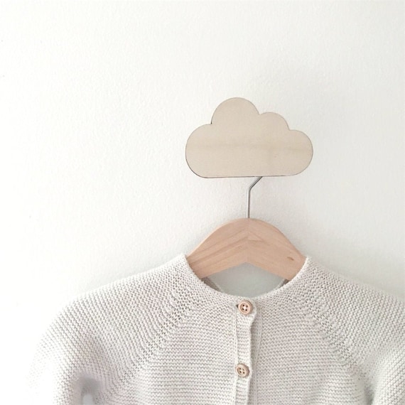 Crochet Mural Nuage En Bois Patere Nuage Chambre Bebe Patere Etsy France