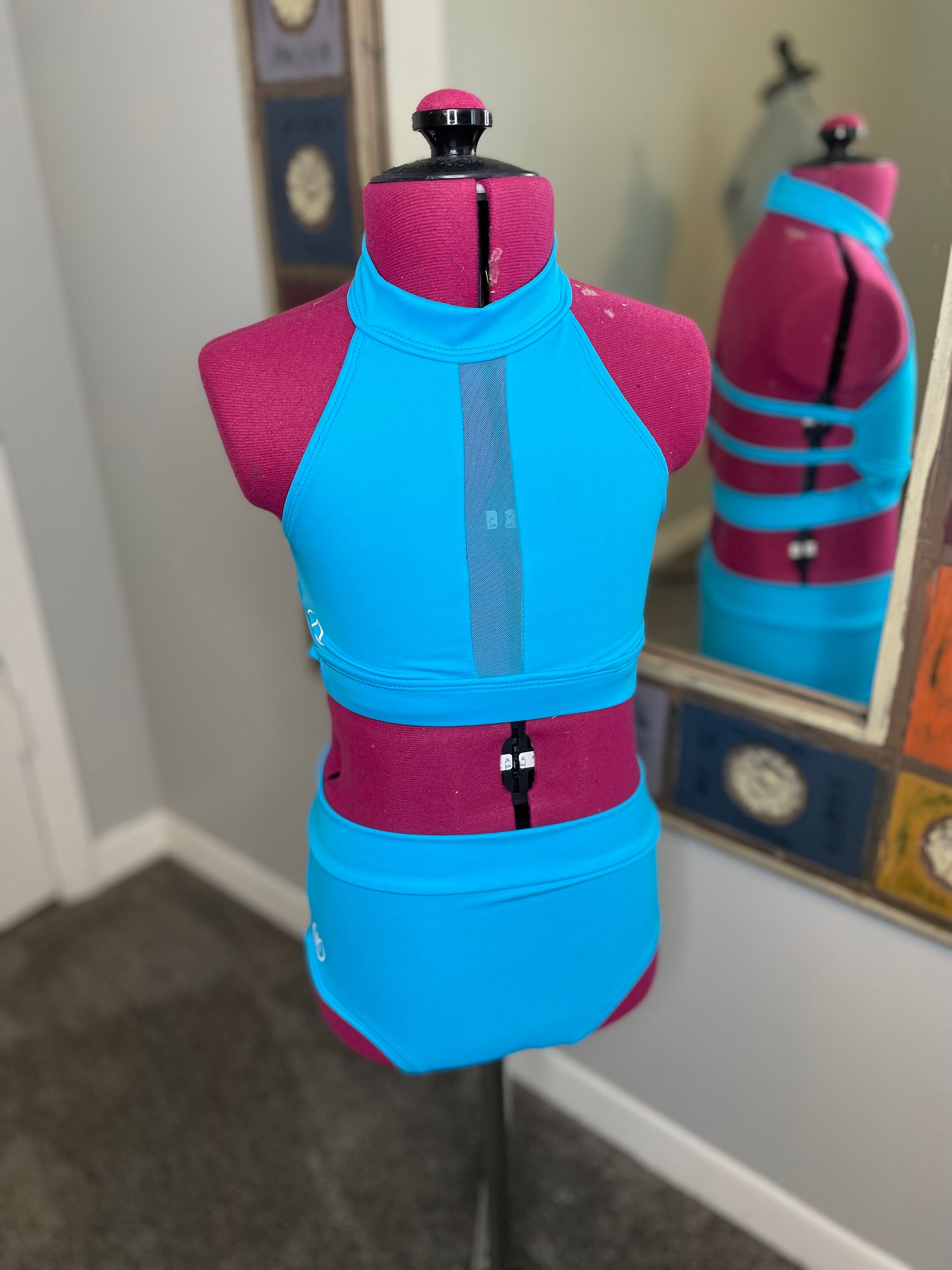 2 Piece Dance Costume Base: Nylon Activewear