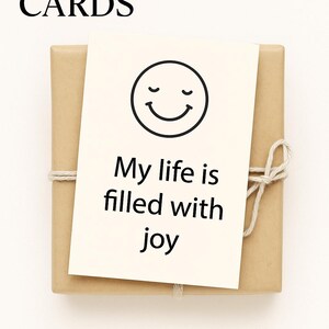 Minimalist Affirmation Cards – Set of 10 – Printable A6 PNG – Instant Download