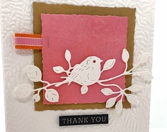bird in branches card kit - makes 3 cards; finished card included