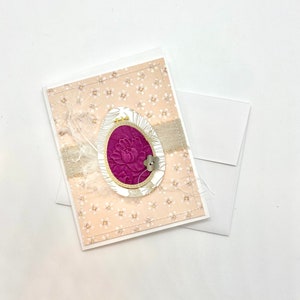 handmade Easter card - original - embossed egg