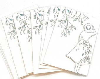 elegant blank greeting cards - set of 6 cards and envelopes