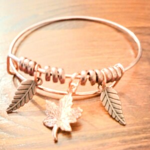 Leaf Charm Bangle