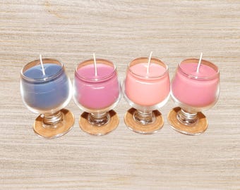 Ensemble de bougies en verre à vin