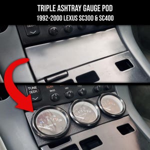 Triple Ashtray Gauge Pod for 1992-2000 Lexus SC300 & SC400