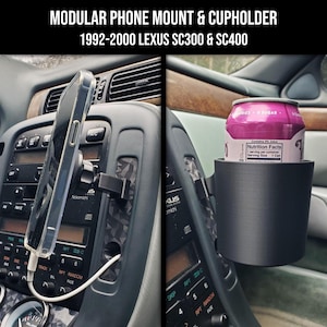 Modular Phone Mount & Cupholder for 1992-2000 Lexus SC300 / SC400