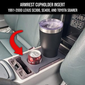Armrest Cupholder Insert for 1991-2000 Lexus SC300, SC400, & Toyota Soarer
