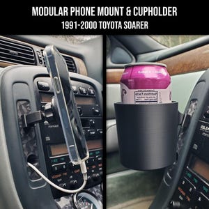 Modular Phone Mount & Cupholder for 1991-2000 Toyota Soarer