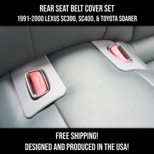 Rear Seat Belt Cover Set for 1991-2000 Lexus SC300, SC400, and Toyota Soarer