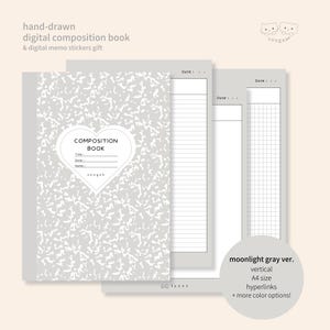 Digital Composition Book (moonlight Gray Ver.) - Etsy