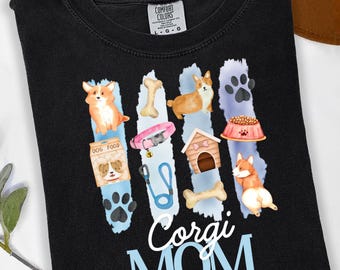 Camiseta de mamá Corgi, camiseta de mamá Corgi, camiseta linda de Corgi, camiseta del dueño de Corgi, camiseta de criador de Corgi, camiseta linda de perro