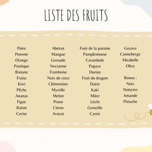 Cartes nomenclature sur les fruits, imagier enfant fruits en aquarelle, Jeu Montessori, activité école à la maison, cartes école maternelle image 10