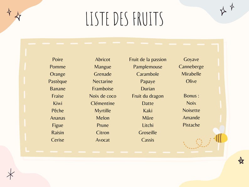 Cartes nomenclature sur les fruits, imagier enfant fruits en aquarelle, Jeu Montessori, activité école à la maison, cartes école maternelle image 10