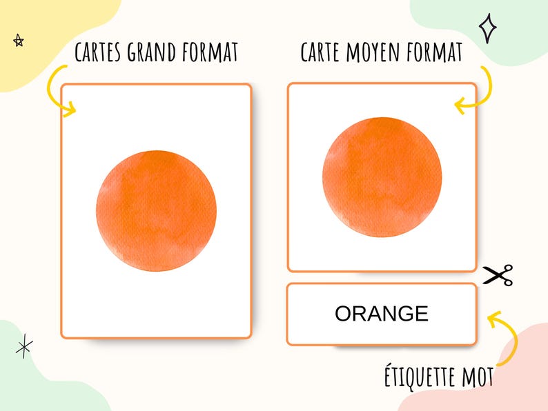Cartes pour apprendre les couleurs, jeu carte Montessori initiation aux couleurs, activité enfants maternelle, IEF, téléchargement numérique image 3