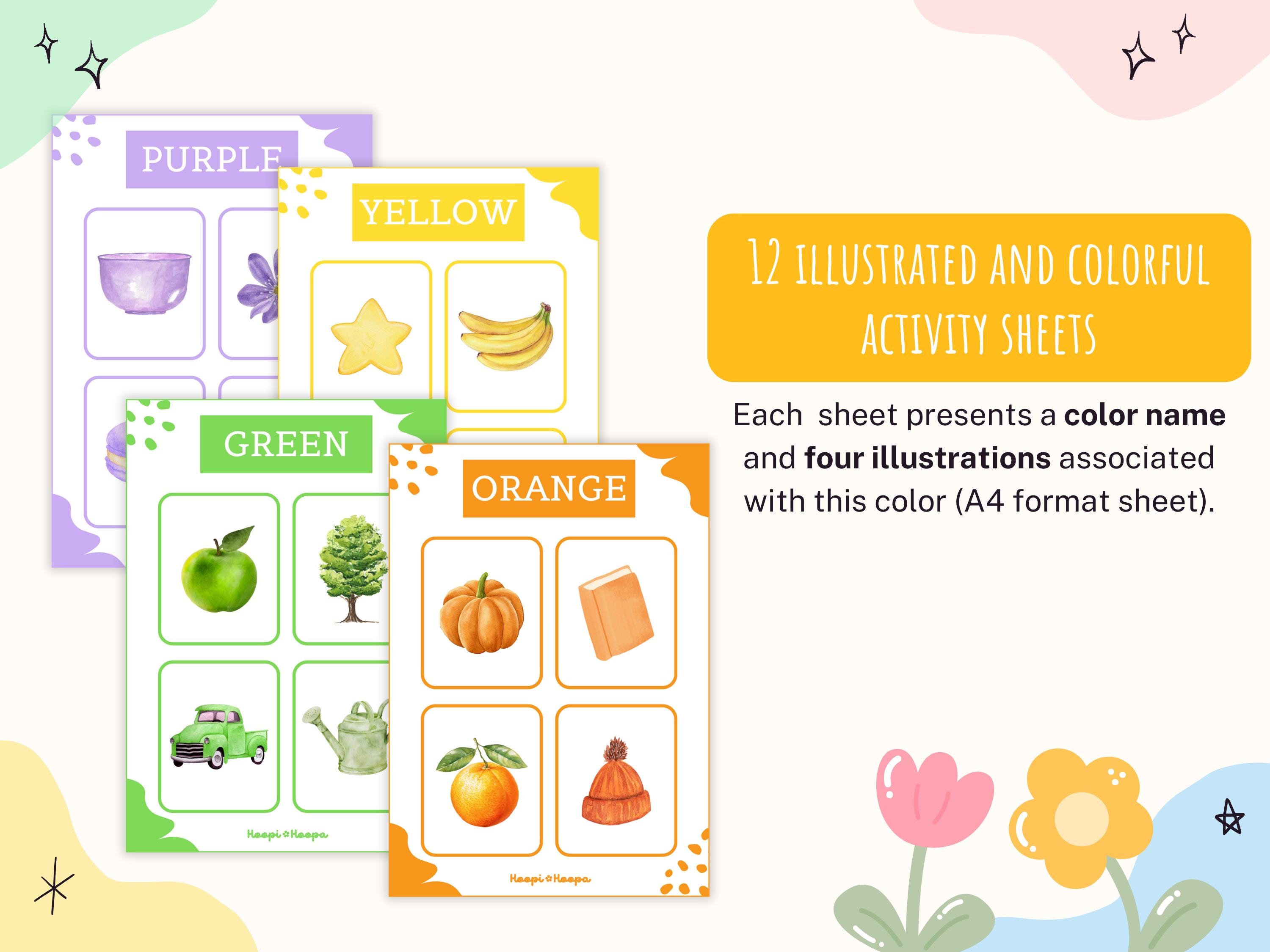 Color Matching Activity for Kids, Preschool Montessori Colors ...