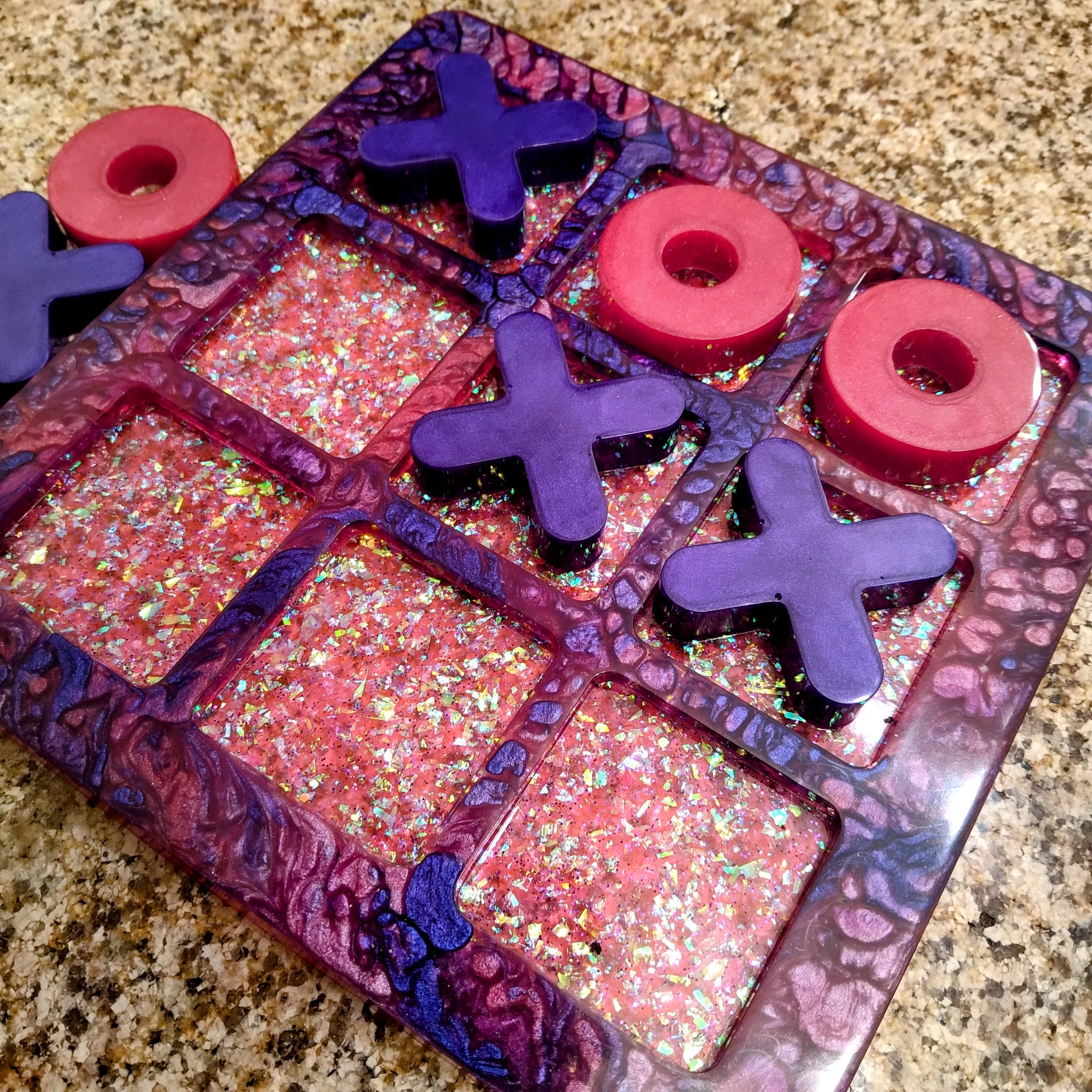 Resin Tic-Tac-Toe – Handmade Game Set - Thumbnail 6