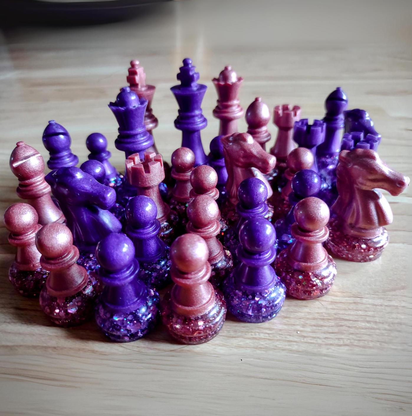 Resin Chess Pieces – Handmade Replacement Set (No Board) - Thumbnail 5