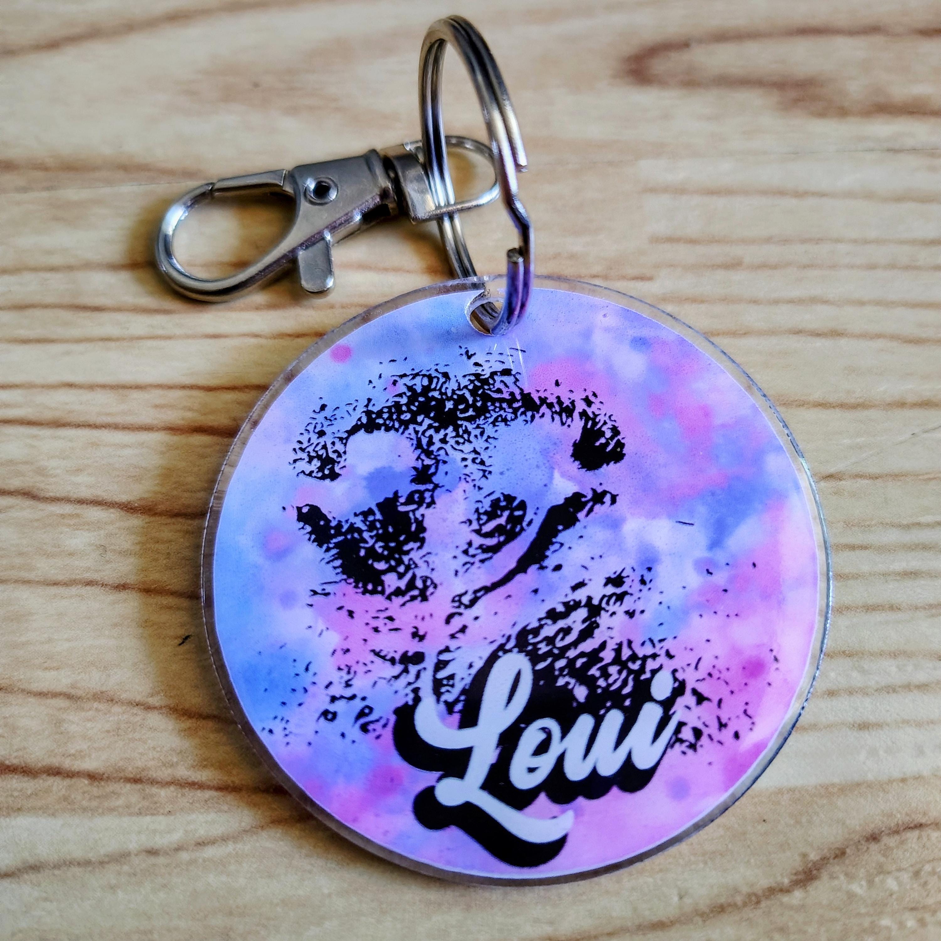 Custom Resin Pet Memorial Keychain – Personalized Photo & Paw Print - Thumbnail 6