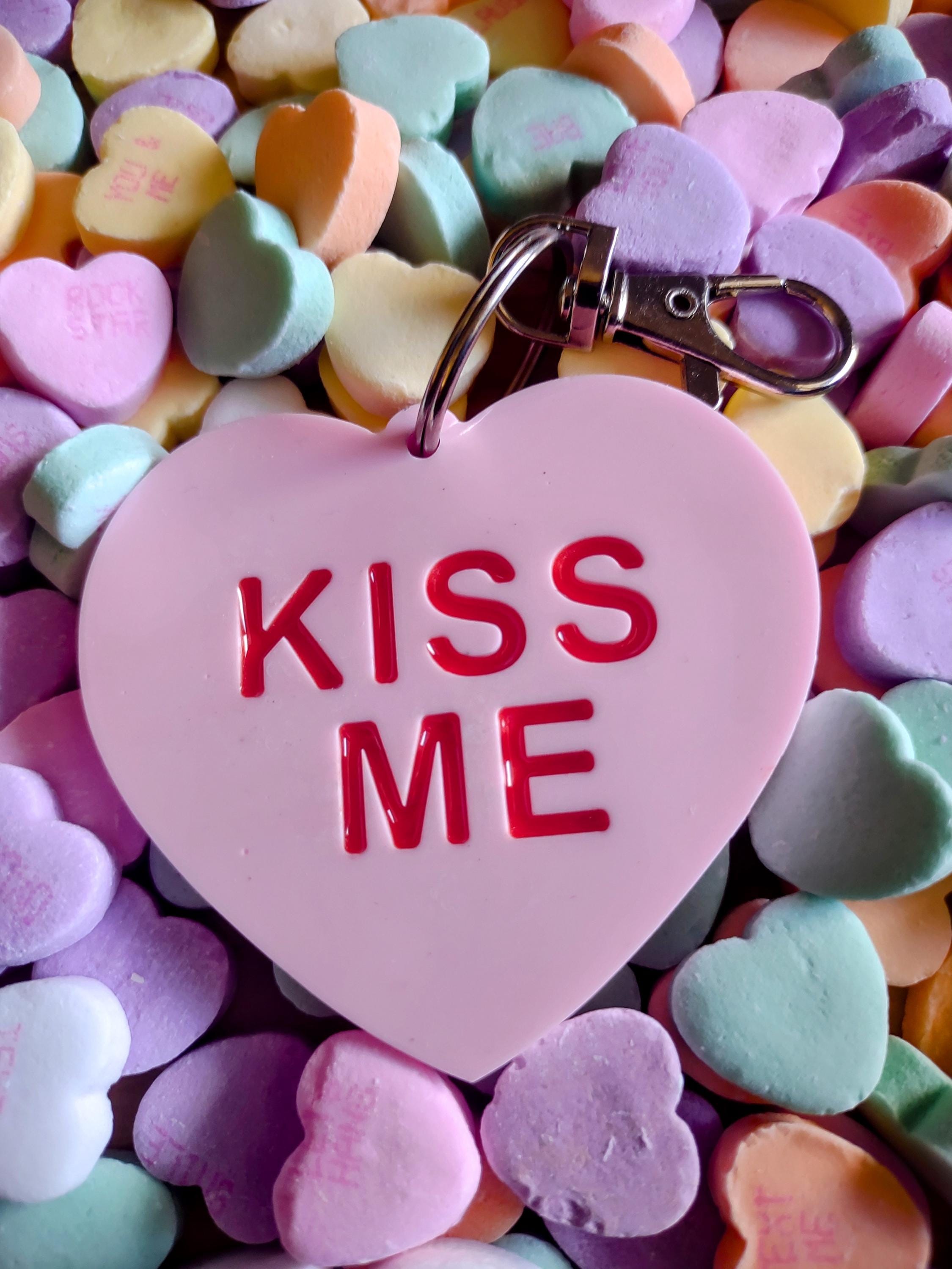 Handmade Resin Conversation Heart Keychains – Personalized Candy-Inspired Charms - Thumbnail 5