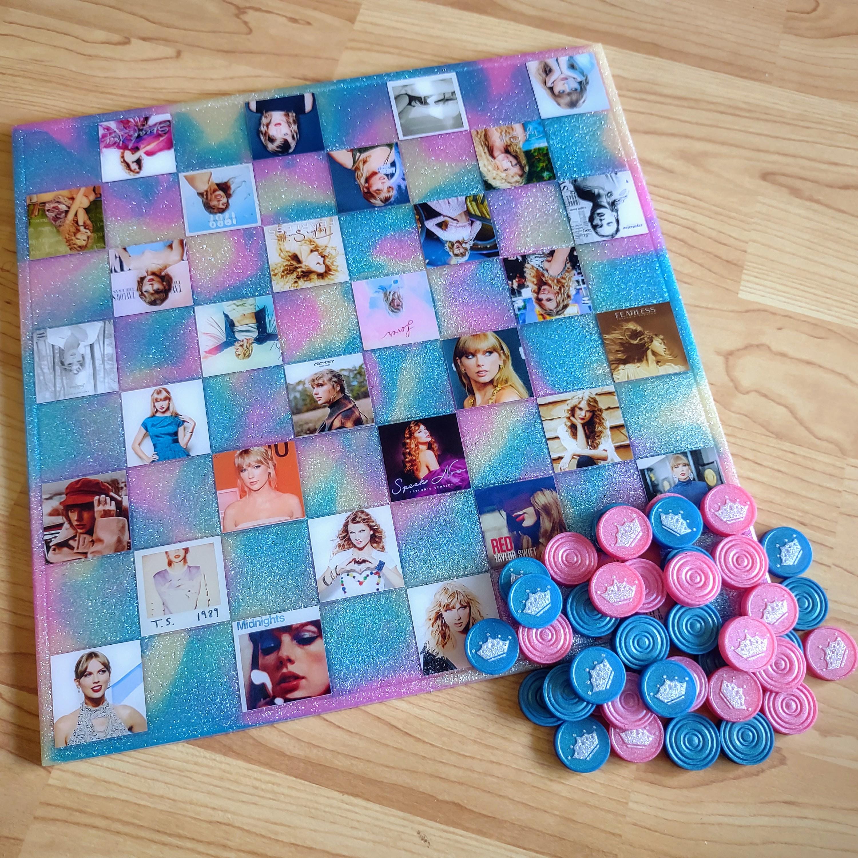 12-Inch Custom Resin Chess & Checkers Set – Personalized with Photos - Thumbnail 2