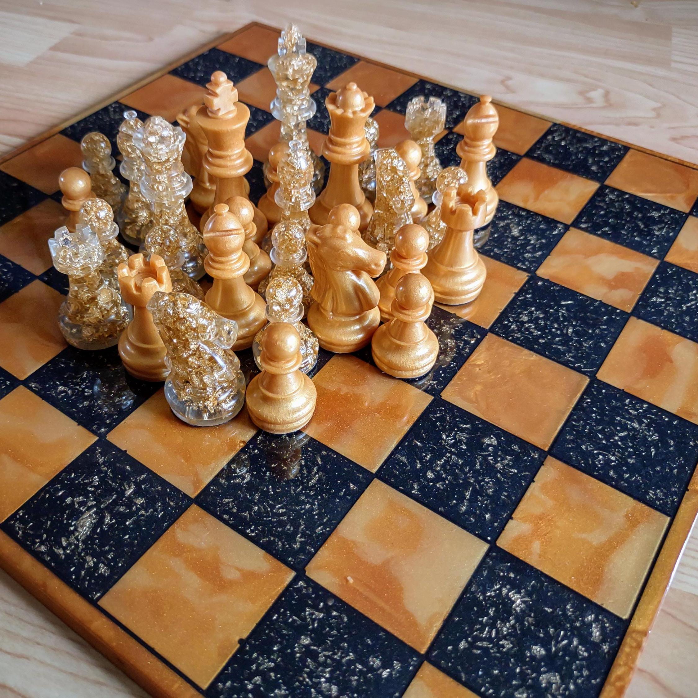 Custom Resin Chess Set – Handmade Personalized Game - Thumbnail 6