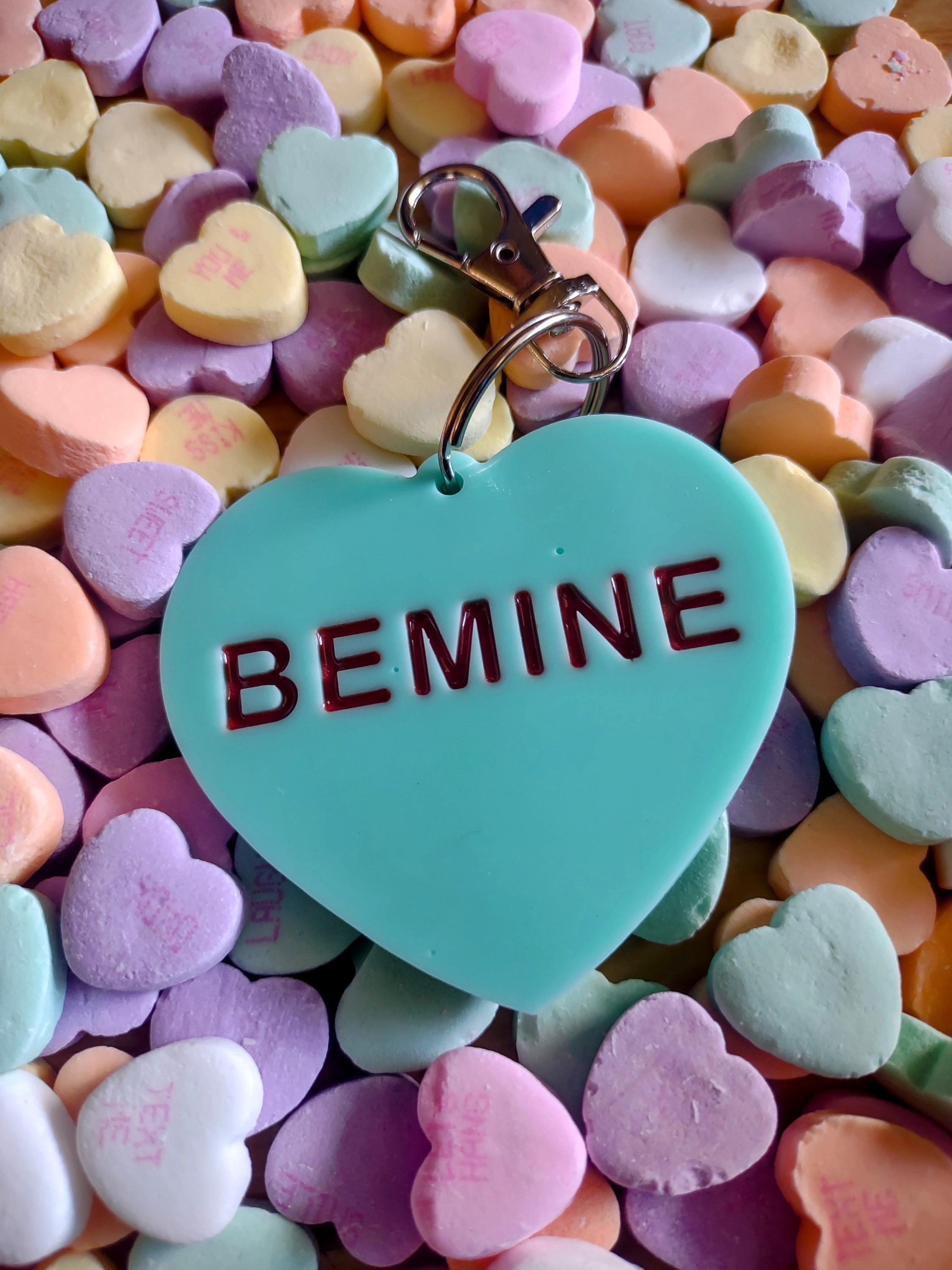 Handmade Resin Conversation Heart Keychains – Personalized Candy-Inspired Charms - Thumbnail 3
