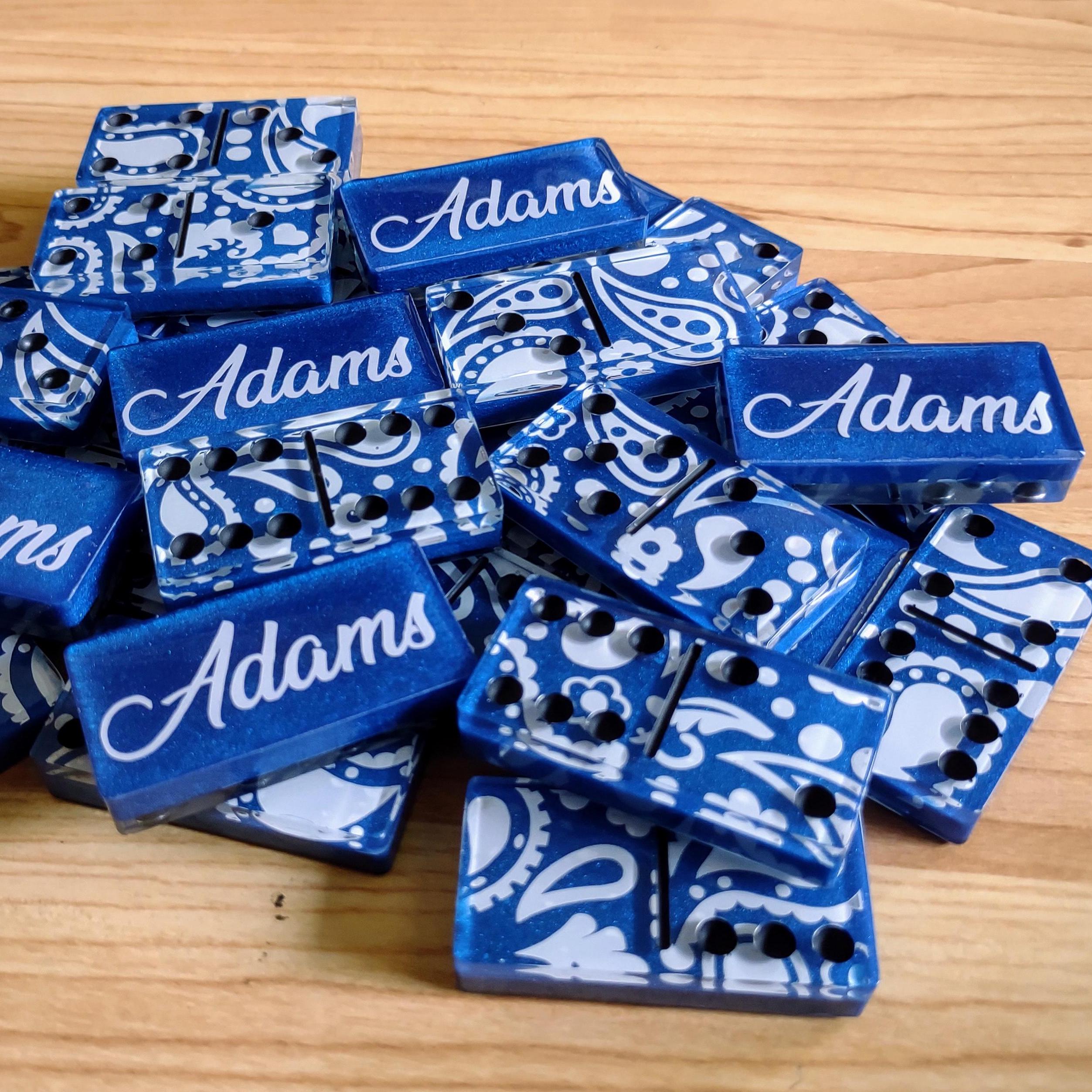 Bandana Resin Dominoes – Handmade Double-Six Set - Thumbnail 4