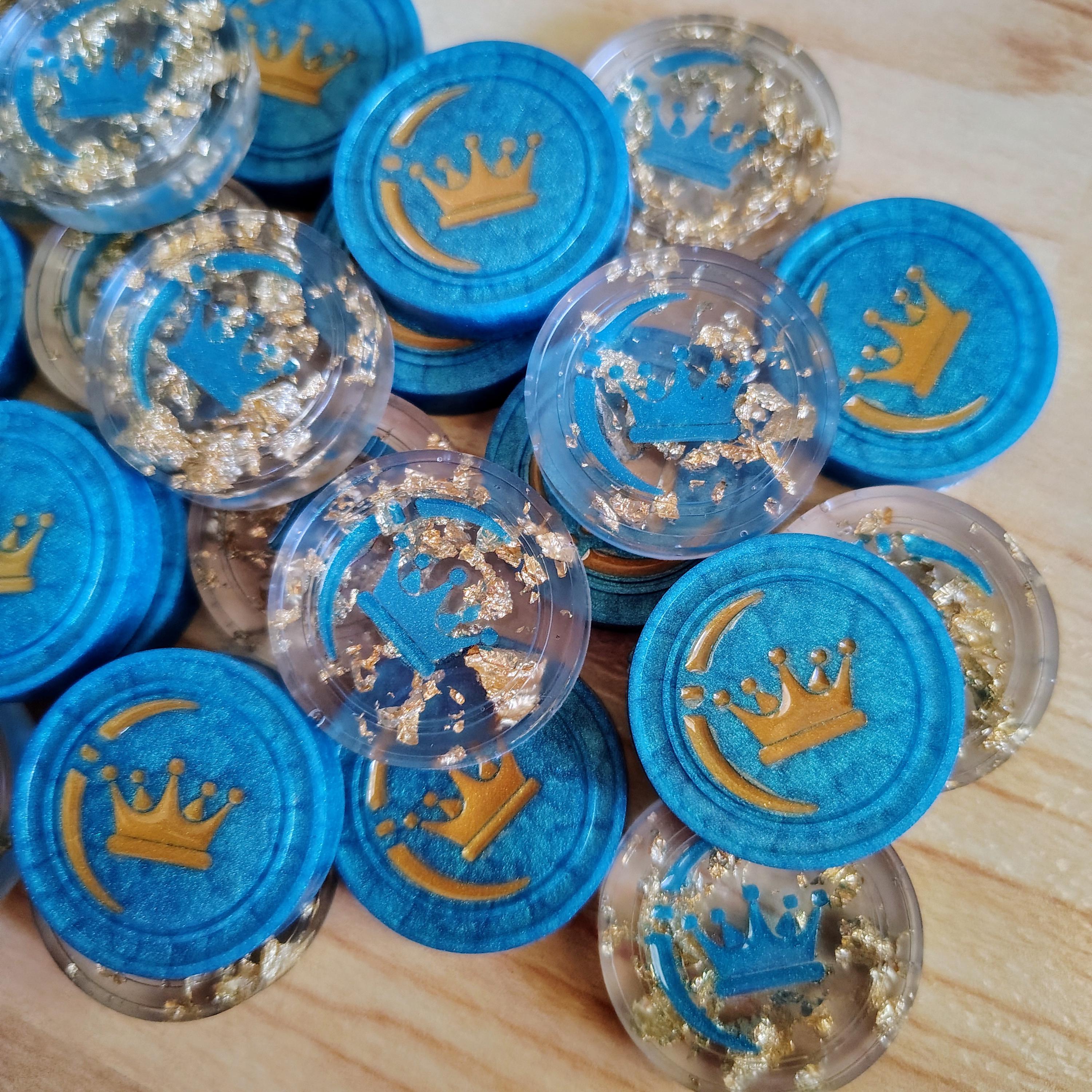 Resin Checkers Pieces – Handmade Replacement Set - Thumbnail 5