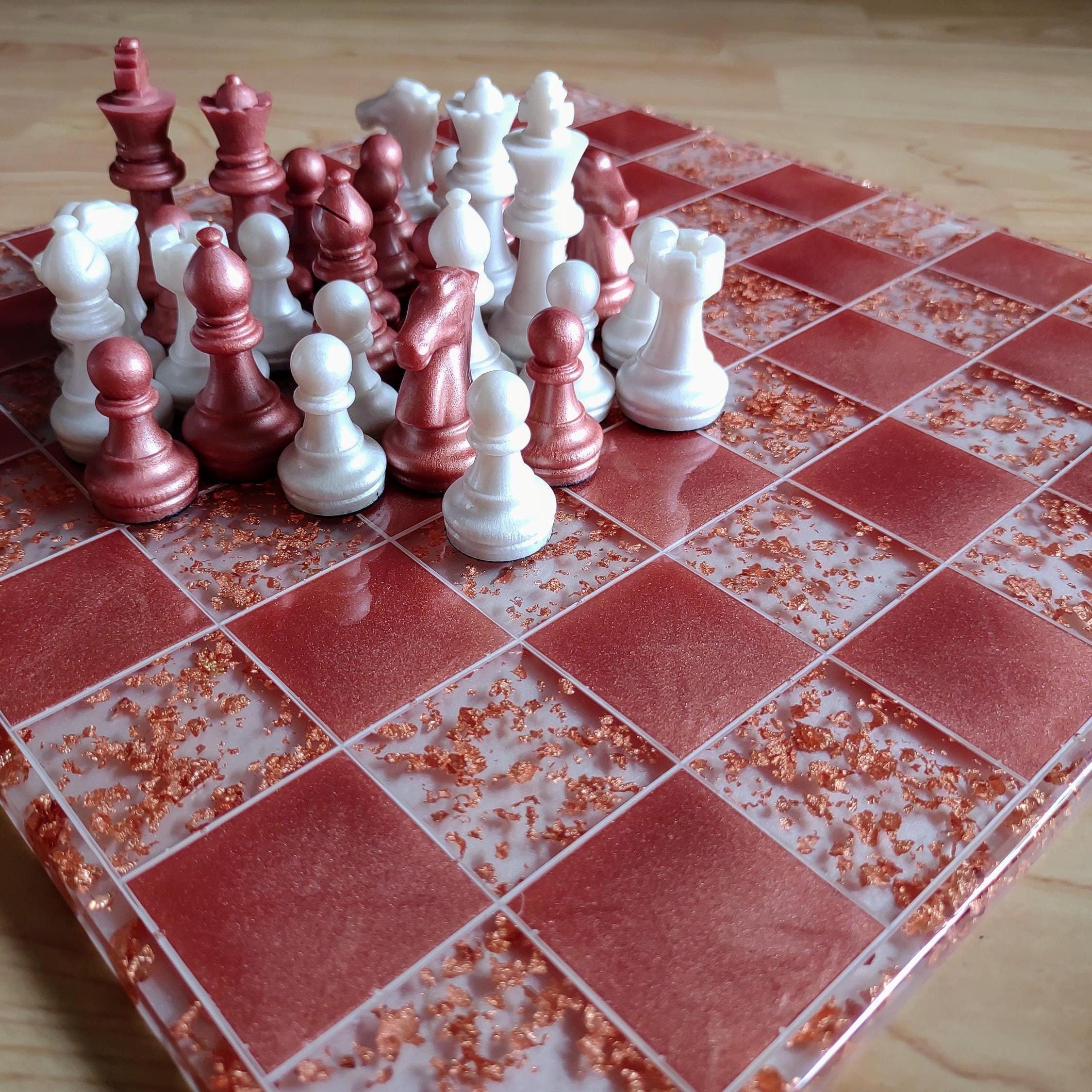 Custom Resin Chess Set – Handmade Personalized Game - Image 1