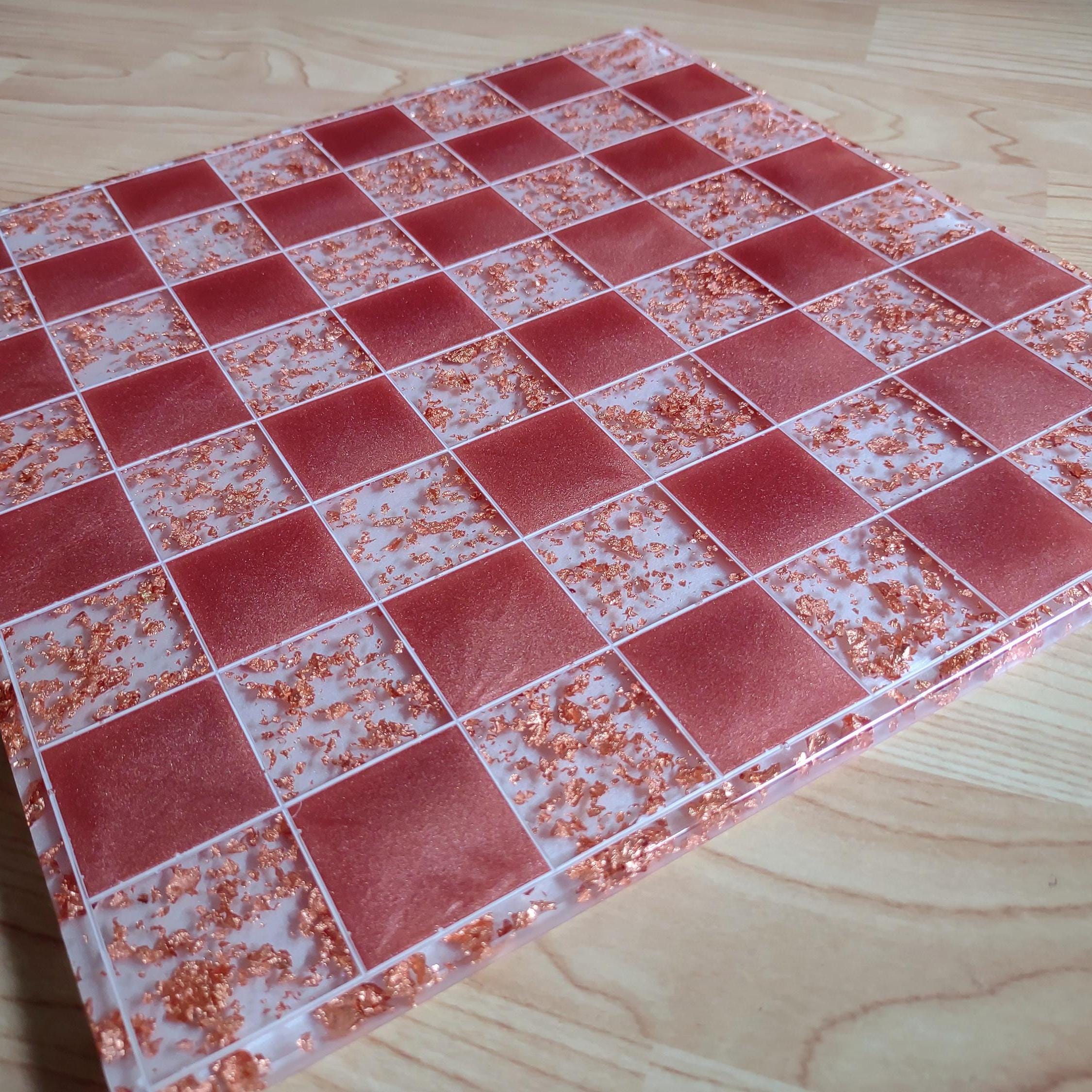 Resin Chess & Checkers Board – Handmade Game Board - Thumbnail 5