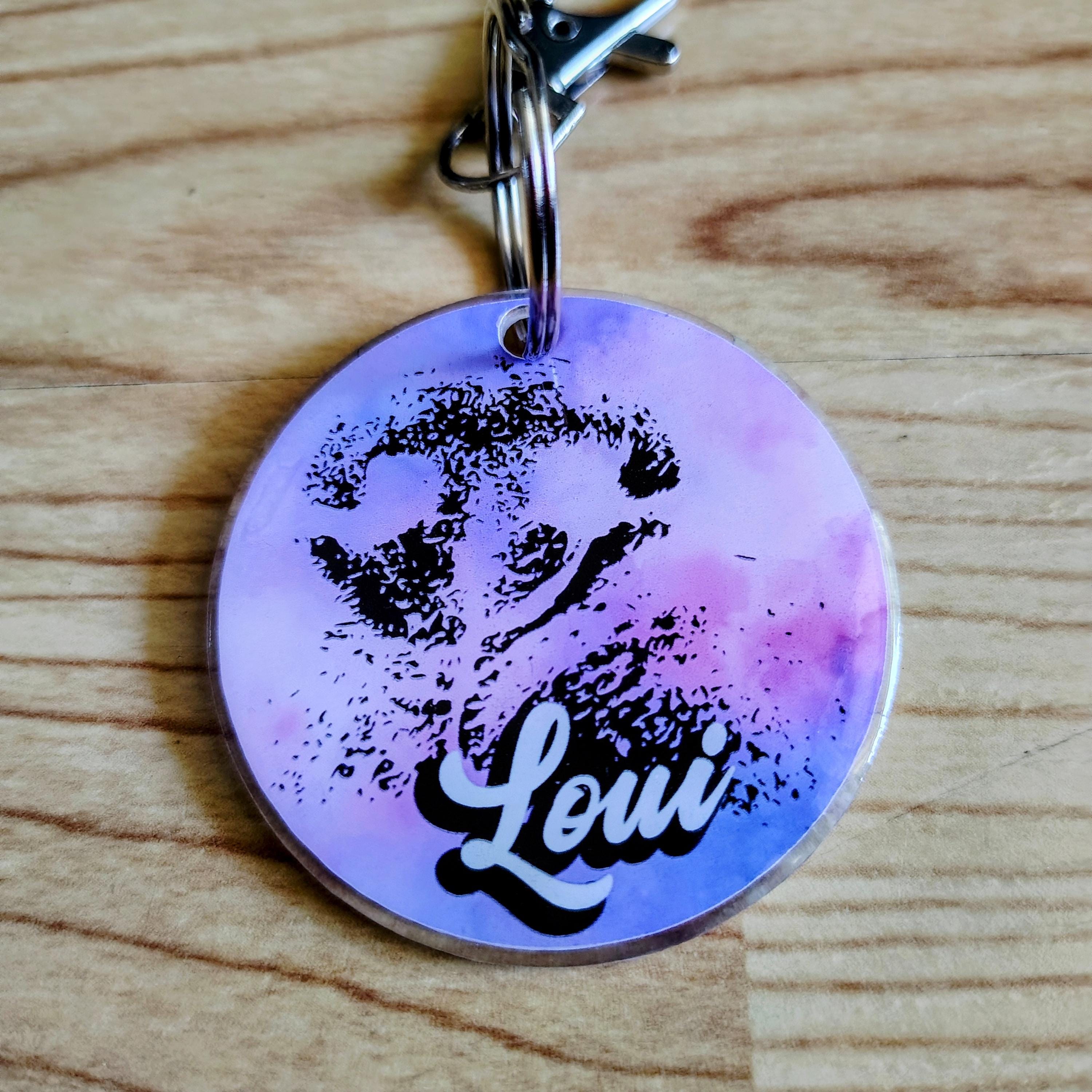 Custom Resin Pet Memorial Keychain – Personalized Photo & Paw Print - Thumbnail 4