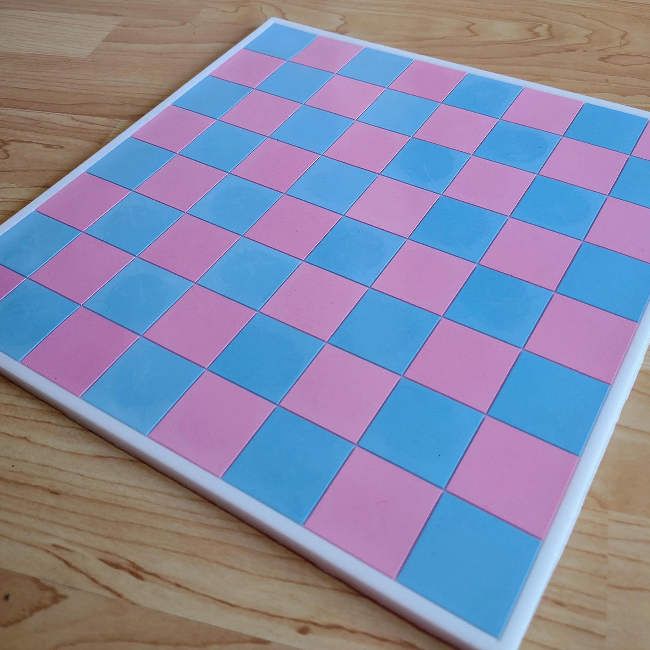 Resin Chess & Checkers Board – Handmade Game Board - Thumbnail 3