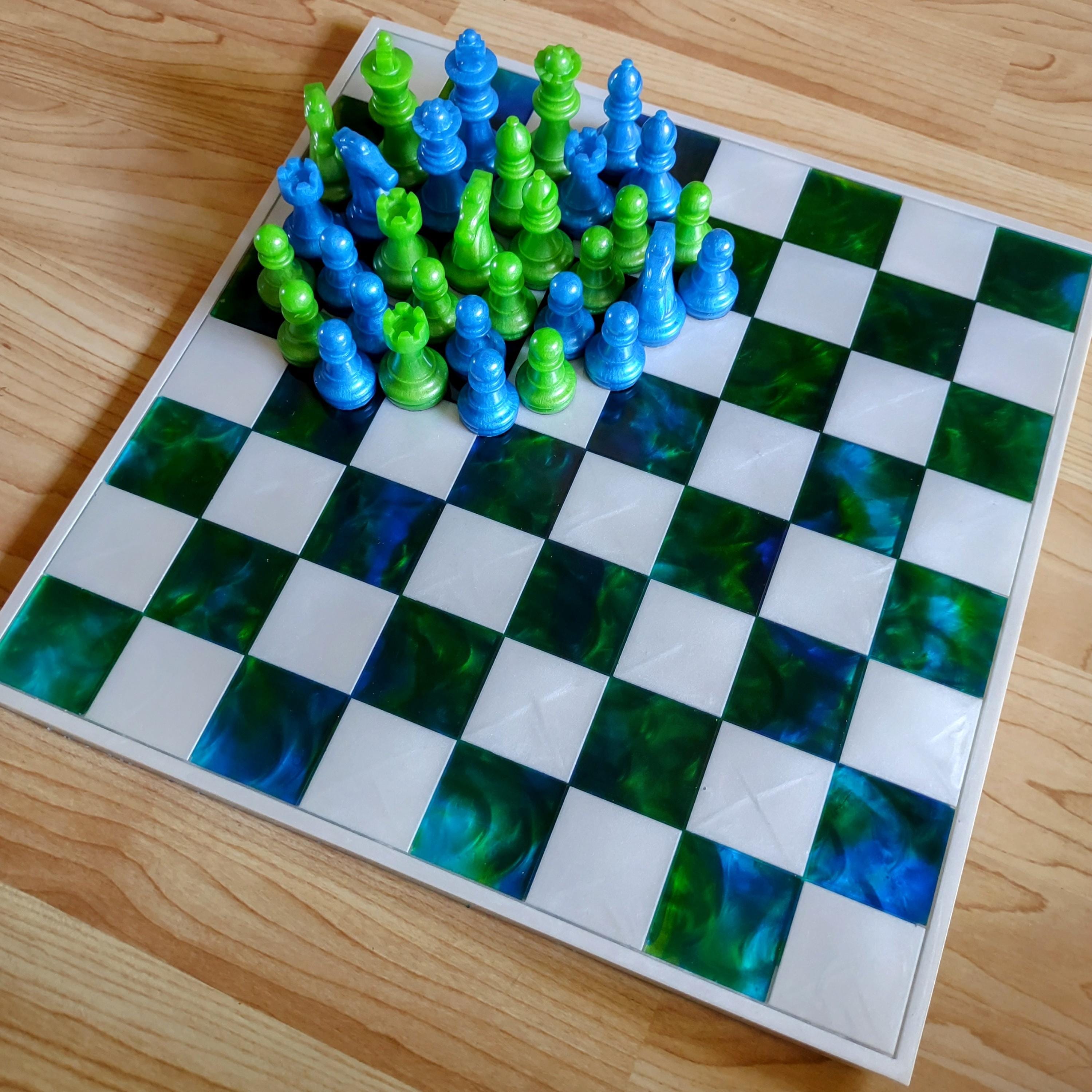 Custom Resin Chess Set – Handmade Personalized Game - Thumbnail 7