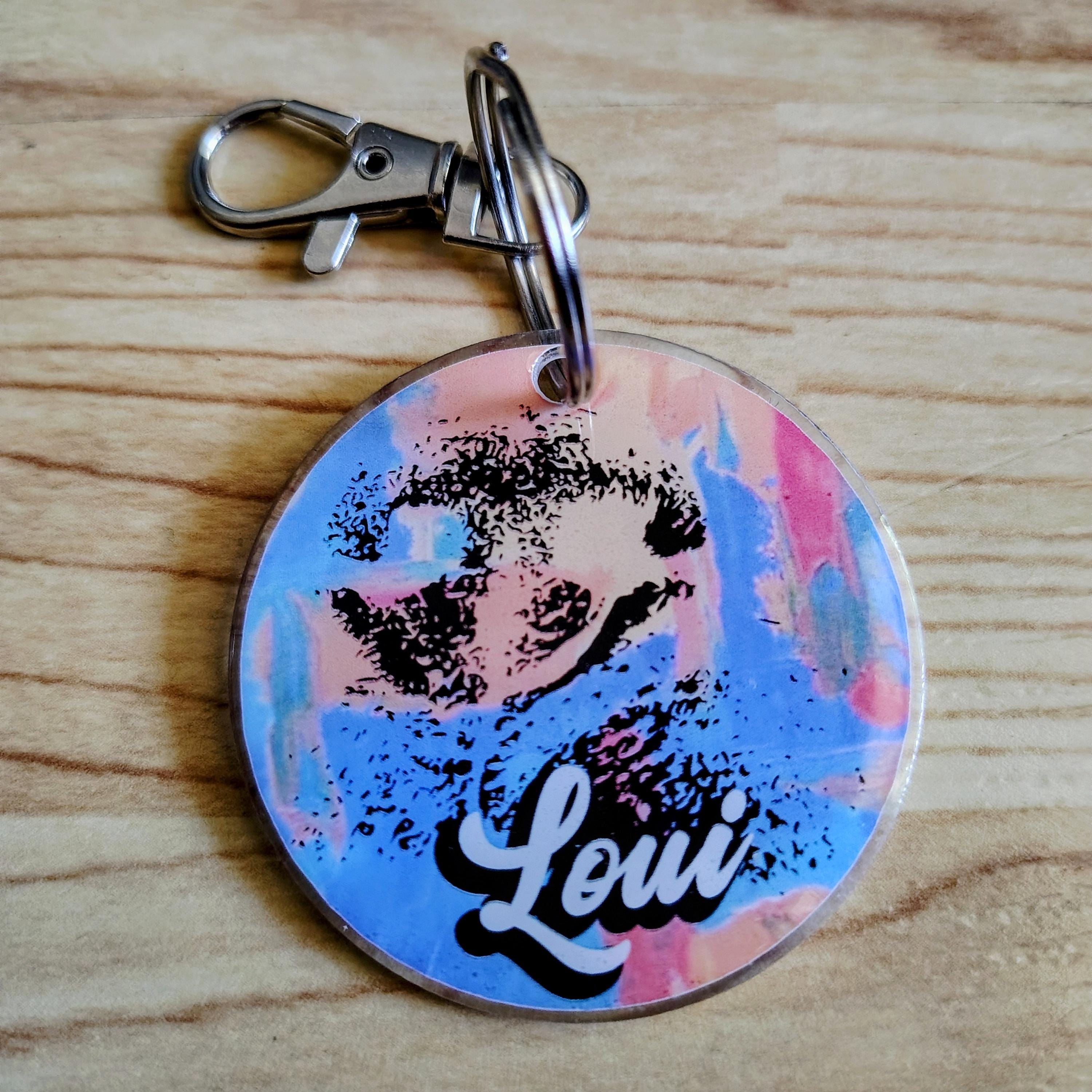 Custom Resin Pet Memorial Keychain – Personalized Photo & Paw Print - Thumbnail 7