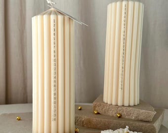ADVENT CANDLE - Christmas candle, Advent candle with numbers, countdown Christmas candle, table decoration, Christmas gift