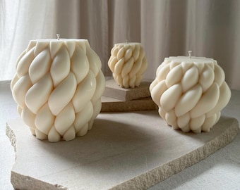 DROP - Bougie de déclaration, bougie tressée, bougie en forme de larme, bougie de déclaration, décoration intérieure, intérieur