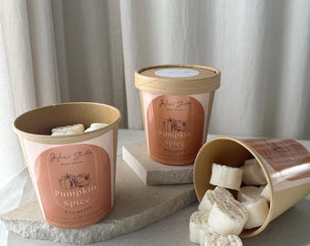 PUMPKIN MELTS – Pumpkin Spice Wax Melts in pumpkin shape, autumn scented wax, autumn gift idea, set with fragrance lamp