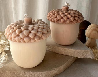 ACORN Candle – Autumn Decoration, Natural Rapeseed Wax Candle, Sustainable Autumn Decoration, Gift Idea, Hygge Home Decor