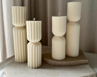 RILLEN - Bougie pilier, colonne torsadée, Bougie pilier, Décoration intérieure