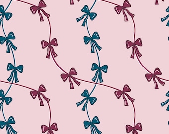 Trending Colour Bows Wallpaper | Seamless Digital Paper for Crafts (PNG Instant Download)