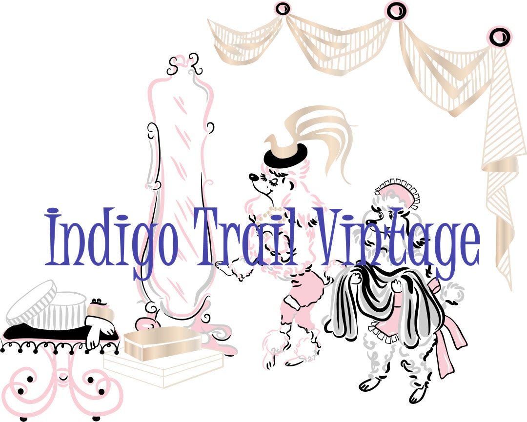 1950s Vintage Pink Poodle DIGITAL PRINT ~ Reproduction of 1950s ...