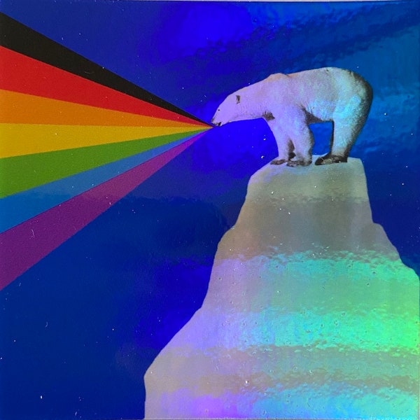 Rise Up! Stickers/Polar Bear/ Earth Day Gift / Environmental Decal / BLM / Global Warming /rainbow pride/ LGBTQ / gay pride /rainbow flag