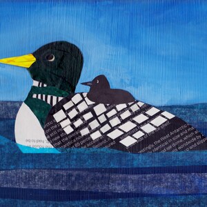 Climate Endangered Yellow Billed Loon | bird art | climate change, bird art, water fowl, loons, bird lovers, wall art, bird, cute bird