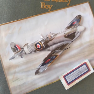 Spitfire card for men. Handmade bespoke card.