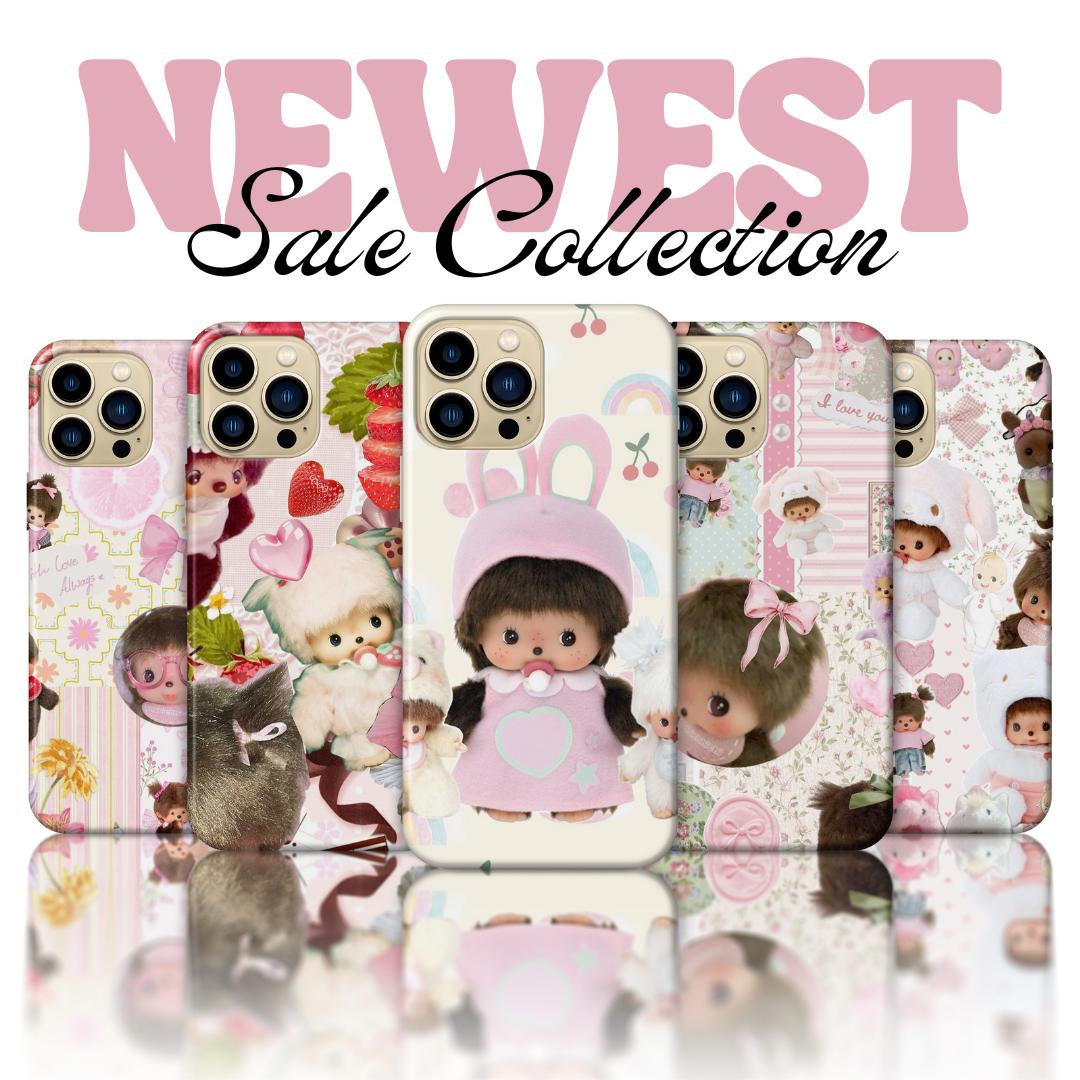 Monchhichi Doll Phone Case, Pink Cute Japanese Monkey Phone Cover